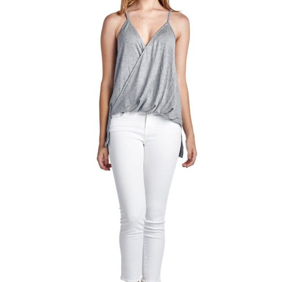 <CTT1016> Cross Front High Low Top - Picture 2 of 10